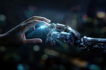 Contact between human hands and machine hands