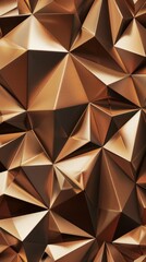 Fototapeta premium Abstract Brown Geometric Wallpaper With Shiny Triangles