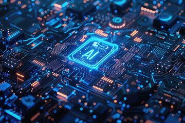 Blue artificial intelligence chip