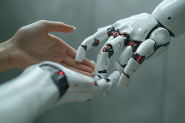 Contact between human hands and machine hands