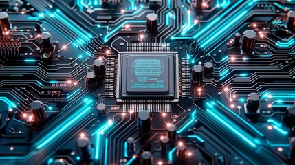 Fototapeta premium a circuit board, isolate on white background