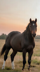Obraz premium a horse that is standing in the grass
