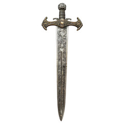 falchion sword isolated on a transparent background