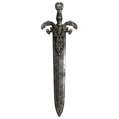 falchion sword isolated on a transparent background
