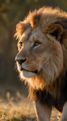 Obraz premium a walking in the grass with a blurry background