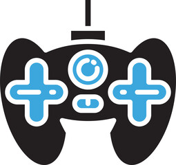 Game Console and Joystick Icon
