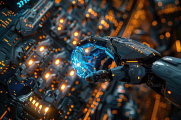 Artificial intelligence robot touch screen