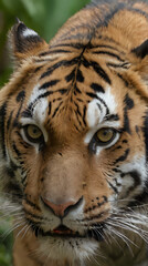 Obraz premium a tiger that is looking at the camera