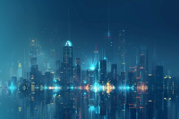 Obraz premium futuristic cityscape
