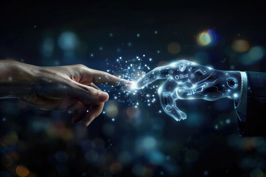 Contact between human hands and machine hands
