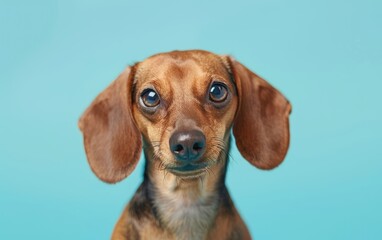 Portrait of a Curious Dachshund