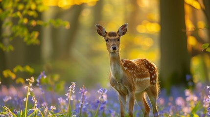 Fawn in a Forest Glade