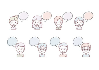 男性　女性　吹き出し