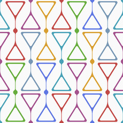 Abstract seamless pattern with triangles. Triangles with rounded corners. Geometric shapes pattern. Color seamless background.