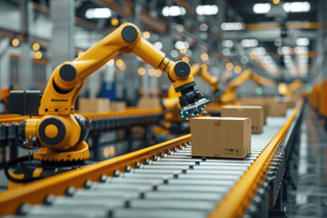 Artificial intelligence robots sort goods