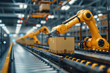Artificial intelligence robots sort goods