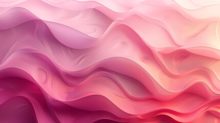 Obraz premium Abstract layers of soft, flowing pink hues blending seamlessly to create a serene and calming visual effect.