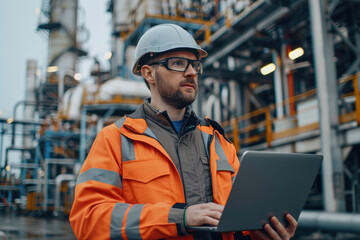 A male engineer in a chemical plant