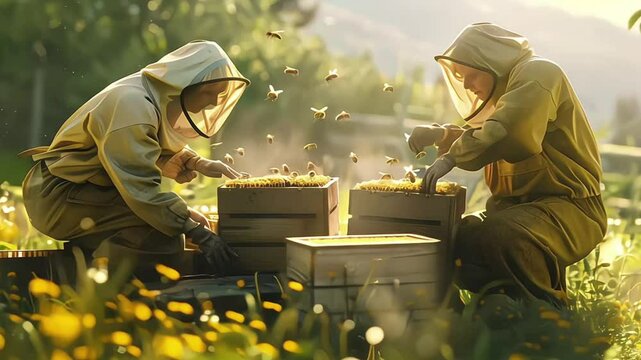honey production and bees keeping