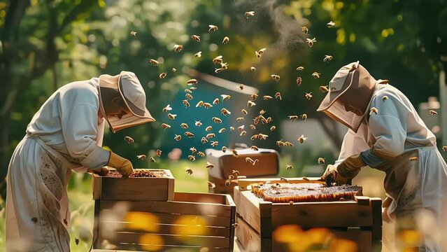 honey production and bees keeping