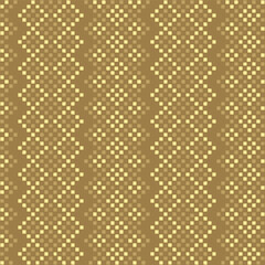 brown yellow pixels. hand drawn squares. folk carpet. vector seamless pattern. decorative art. repetitive background. geometric fabric swatch. wrapping paper. textile design template