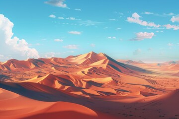 Naklejka premium A Scenic View of the Sahara Desert