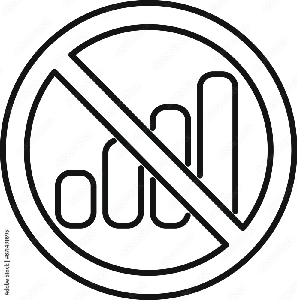 Poster no signal sign indicating a lack of cellular network coverage