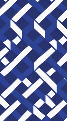 Abstract Blue And White Geometric Wallpaper Pattern