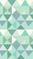 Obraz premium Abstract Green and White Geometric Triangle Pattern Wallpaper