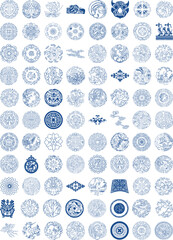 Traditional Chinese pattern of blue and white porcelain