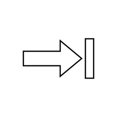 End Icon. Next Step Symbol.
