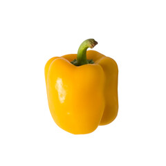 yellow bell peppers isolated on a white background. Vegetarian food. Pepper for salads. Vegetarian, raw food