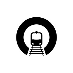 Underground. Train, Subway. Mass Transportation Elements.   