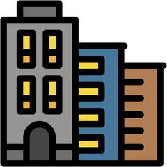 Vector Icon Building, Agency, Business Center, Architecture, Office, Company