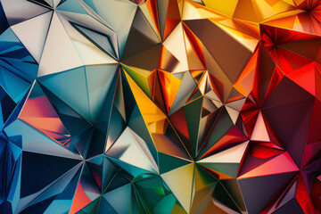 Fototapeta premium Abstract Metallic Geometric Background