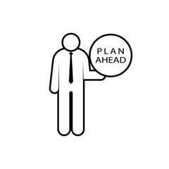 Plan Ahead. Purpose Future, Progress Symbol. 