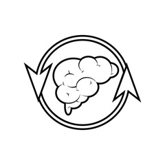 Brainwash Icon. Mind Control, Propaganda. Hypnotize Symbol - Vector. 