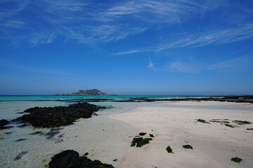fine seaside view with clear water
