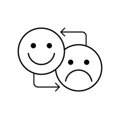 Mood Icon. Heart Expression Symbol. Applied for Design Element, Presentation, Website or App - Vector.  