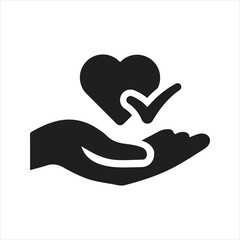 Fototapeta premium Health check icon. General health. Health insurance. Heart icon