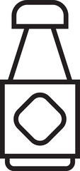 Beverage Bottle Line Icon
