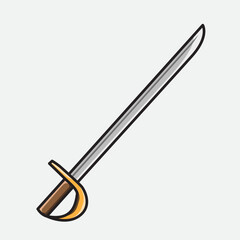 Vector illustration Sword. Vector design Sword. Sword Vector Cartoon design illustration and icon for website, digital and print