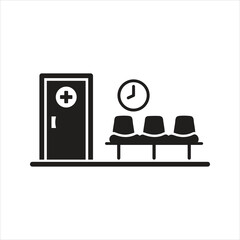 Appointment icon. Waiting area icon