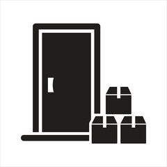 Home delivery icon. Online purchase delivery service icon