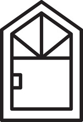 Arch Window Icon Line Art