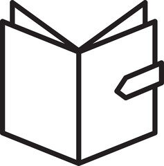 Book Line Icon Illustration
