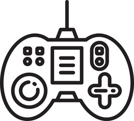 Game Console Icon Line Art