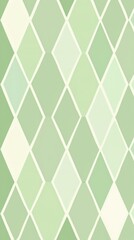 Abstract Green and White Diamond Pattern Wallpaper
