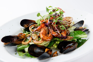 Italian restaurant pizza risotto pasta salad plate