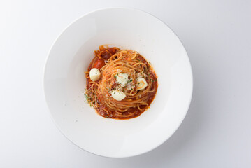 Italian restaurant pizza risotto pasta salad plate